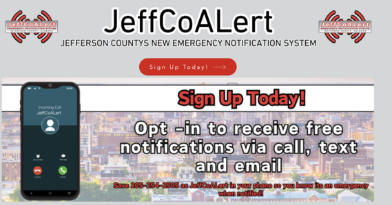 screenshot of JeffCo EMA webpage