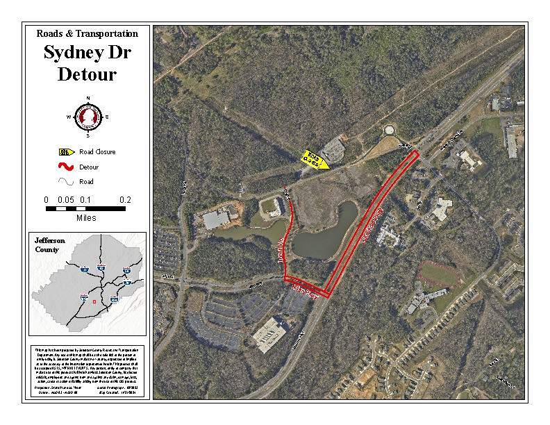 Detour for Sydney Drive Closure