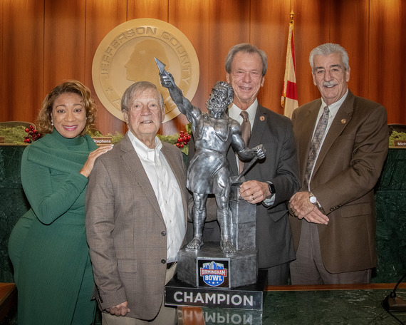 Commissioners with Birmingham Bowl Trophy