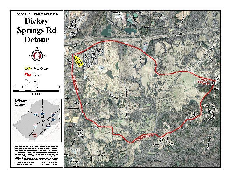 Bell Hill Road Detour Route