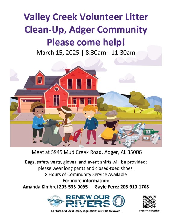 Adger Valley Creek Community Cleanup