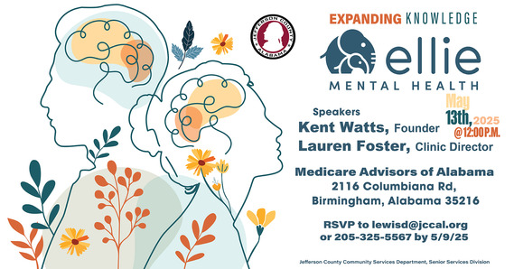 Image with details on Mental Health education and awareness seminar in Vestavia, AL