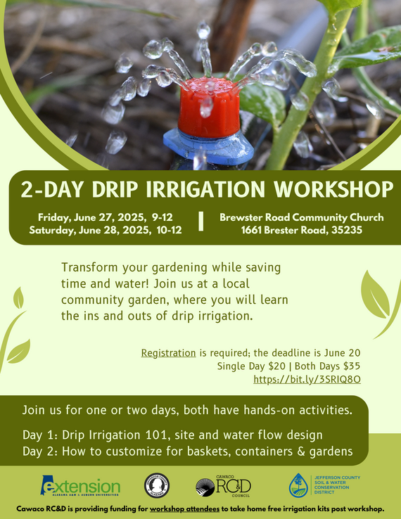 Flyer for drip irrigation workshop