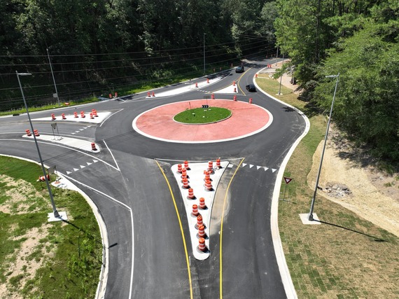 new roundabout open at sicard hollow road