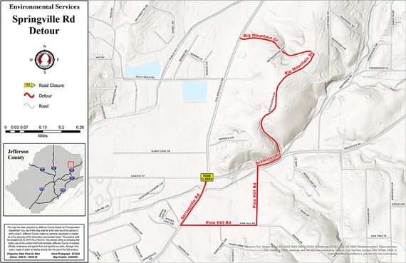Springville Road Detour