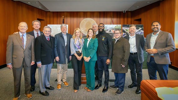 Mayors from Homewood, Mtn. Brook and Trussville Join Commissioner Knight and Bolin for the news conference in Commission Chambers