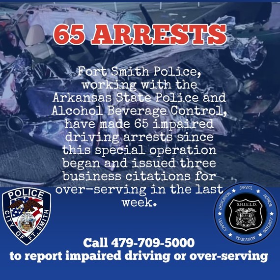 65 arrests