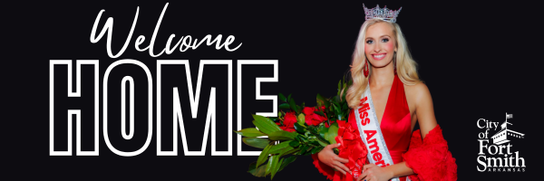 Picture of Madison Marsh holding a bouquet with the text Welcome Home