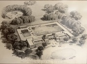 A rendering of Creekmore Pool and Bathhouse (circa 1948)
