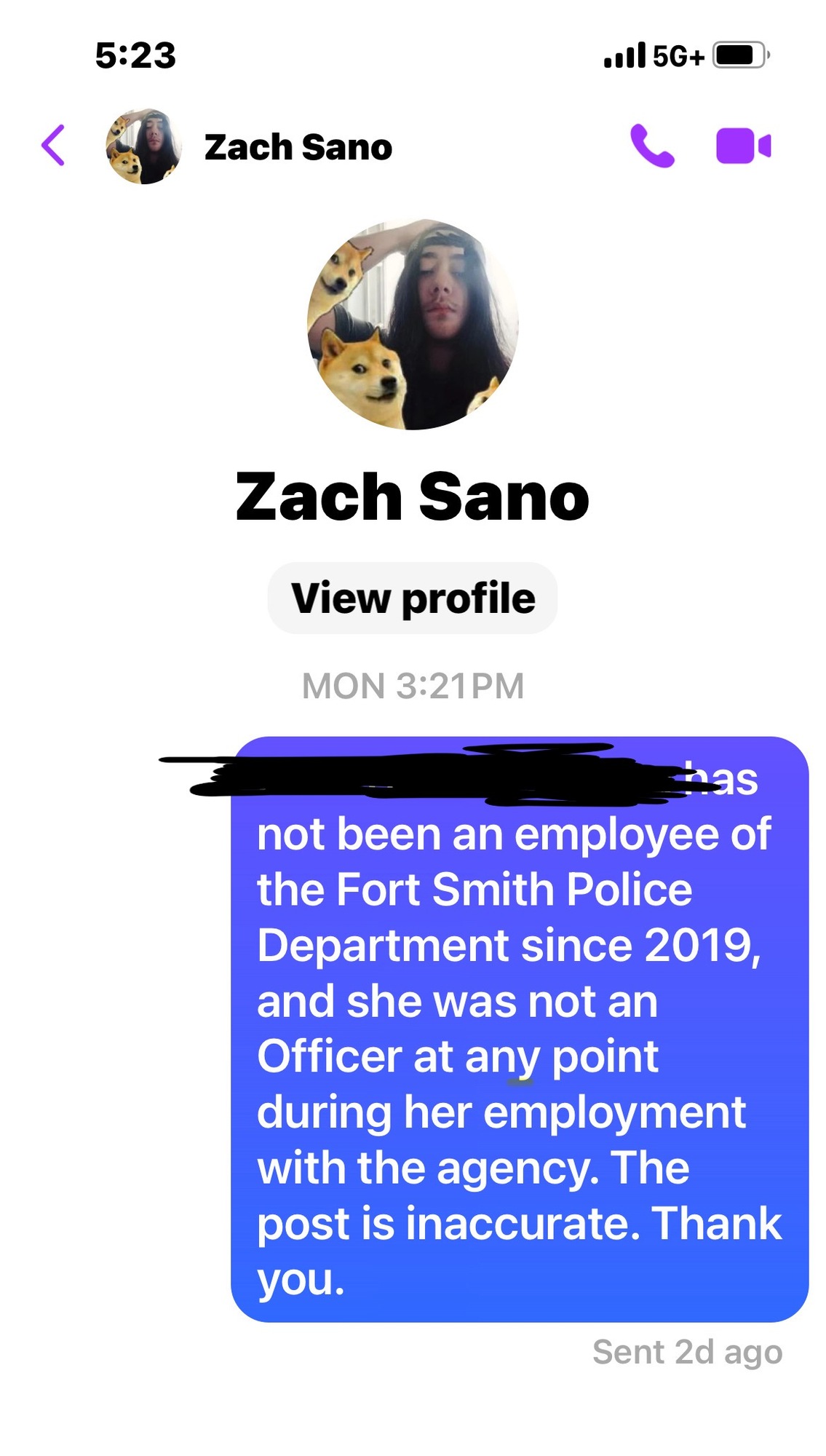 facebook response 2 sano