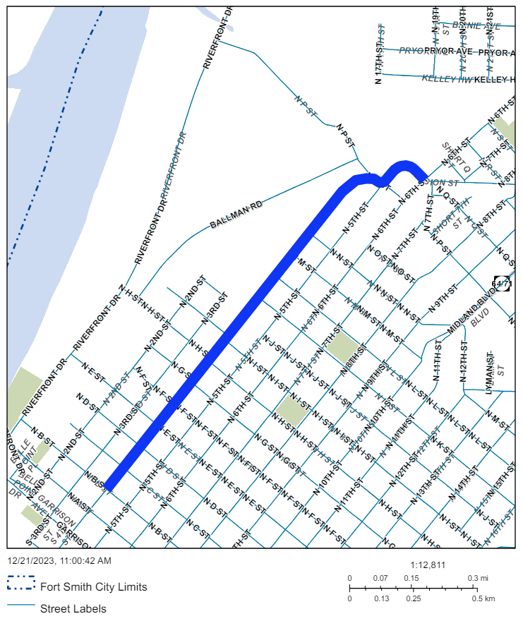 new downtown truck route