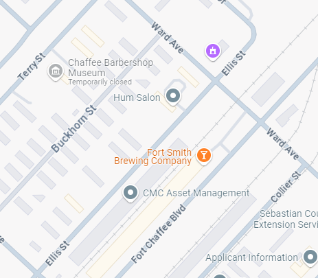 Ellis between Darby and Ward; Ward between Terry and Ft. Chaffee Blvd.