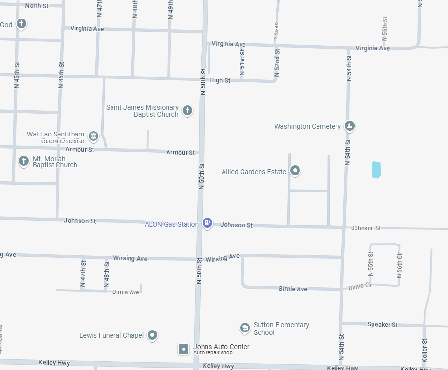 North 50 St and Armour Ave