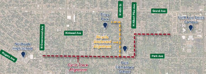 Park Ave Demonstration Project Area and Proposed Alignments 