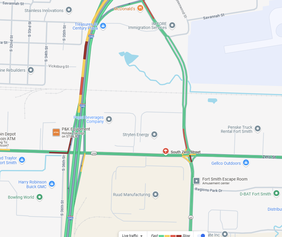 i-540 and zero street