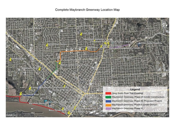Maybranch Greenway Map