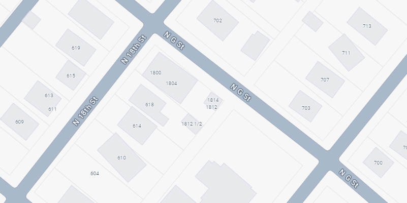 north g street from north 18th to north 19th streets