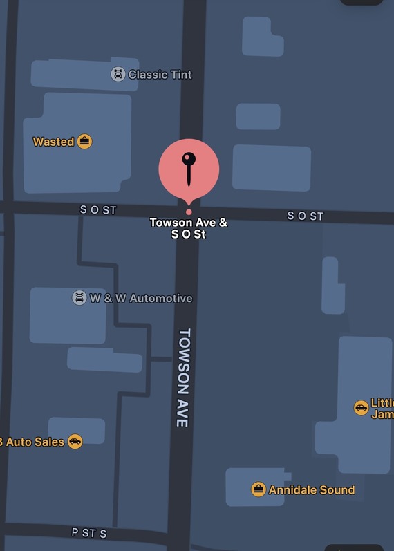 Towson ave and south o st