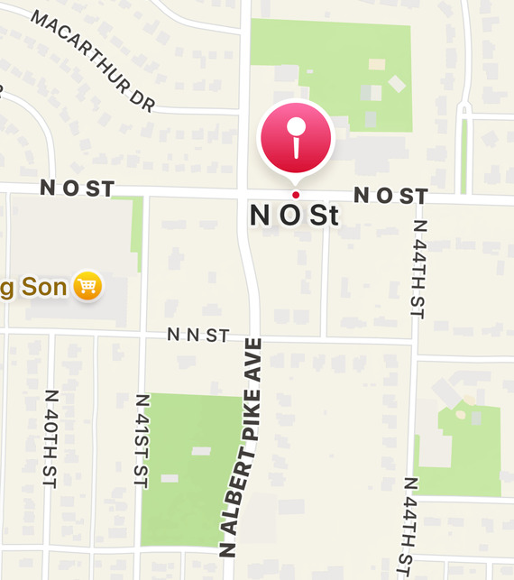 N. O St. and Albert Pike