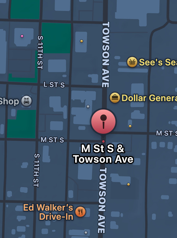 Towson Avenue and S. M St.