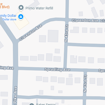 alley at spradling and clarendon from north albert pike to north 43rd