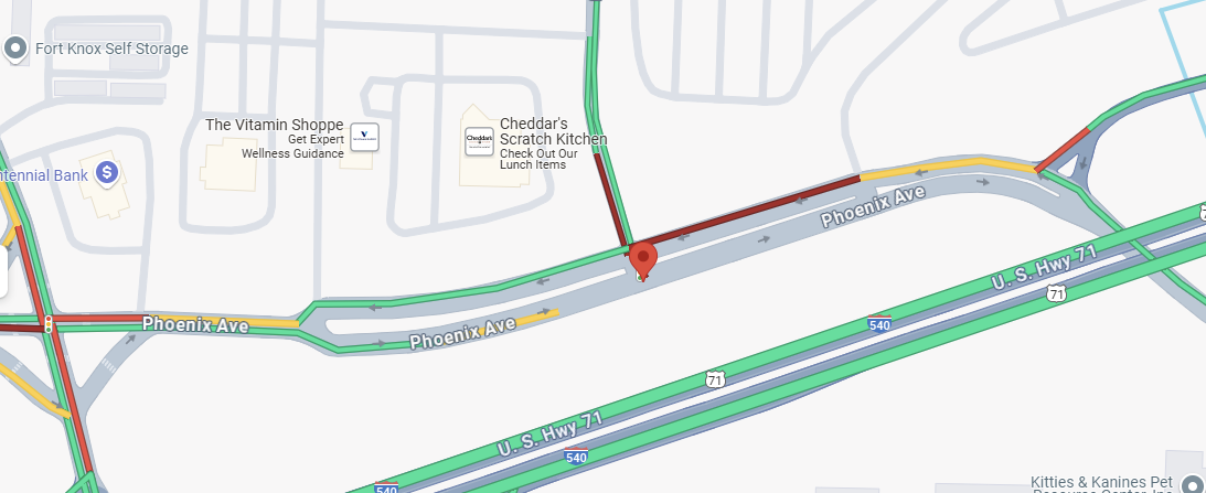 TRAFFIC ALERT VEHICLE ACCIDENT, Fort Smith Pavilion