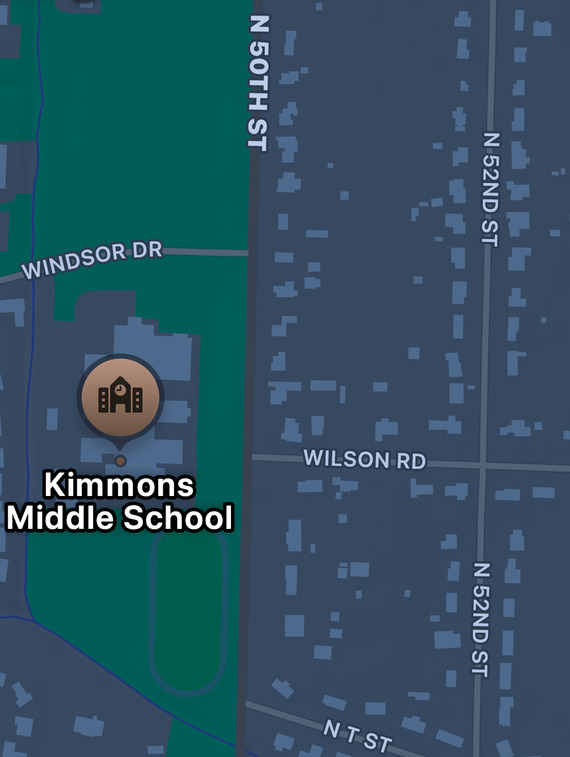 VEHICLE ACCIDENT, Wilson Road by Kimmons Middle School   