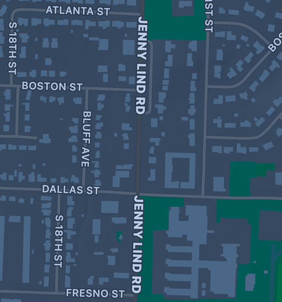 Jenny Lind between Boston Street and Dallas Street