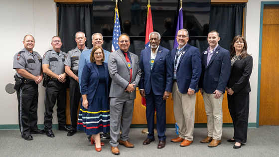 Choctaw Nation, City of Fort Smith, and Fort Smith Police Department in a group photo