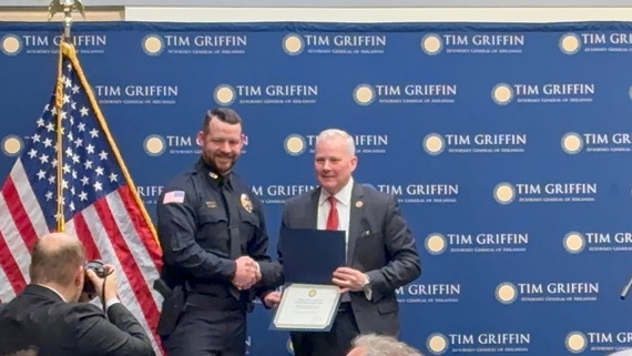 Eric Restine and Arkansas AG Tim Griffin
