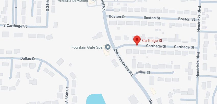 OLD GREENWOOD RD BY CARTHAGE AND DALLAS STREETS FOR GAS LINE INSTALLATION
