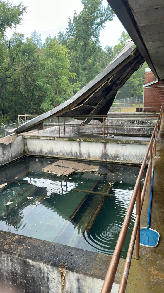 Storm Damage at Lake Fort Smith Water Treatment Plant