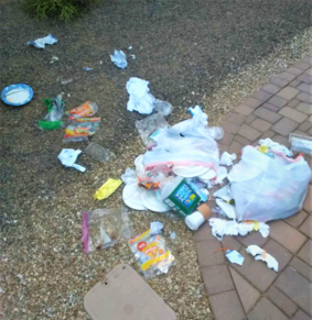 Bags on ground - broken