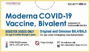 moderna bivalent packagaing