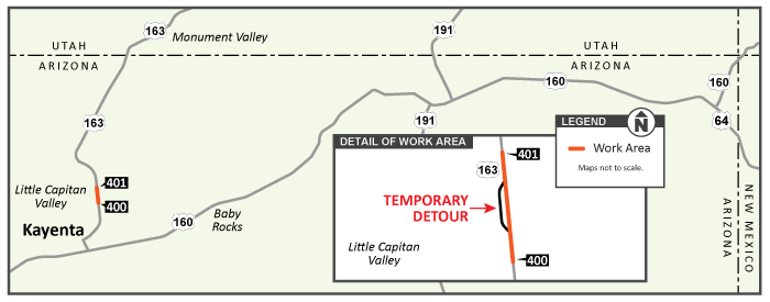 Construction Zone & Temporary Detour