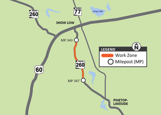 Map of work zone