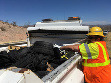 I-17 Tire Debris Picked Up