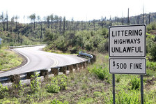 Anti-litter sign
