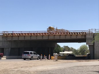 Final deck pour for new bridge over Maricopa-Casa Grande Highway
