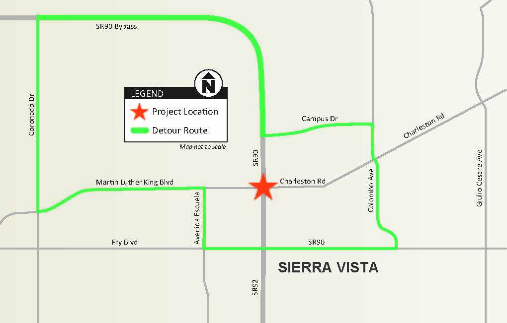 Sierra Vista Detour Map