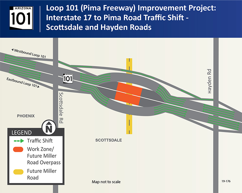 Loop 101 traffic shift between Hayden and Scottsdale roads