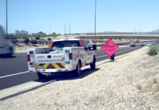 ADOT IRU truck along Phoenix-area freeway