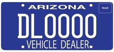 License dealer plate