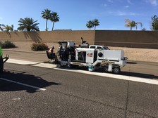Diamond Grinding Santan Freeway in Chandler area