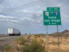 Westbound I-10 near State Route 85 interchange in Buckeye (ADOT photo - July 2021)