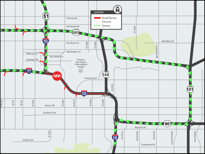 Traffic Alert: Plan for detours, delays during weekend closure of ...