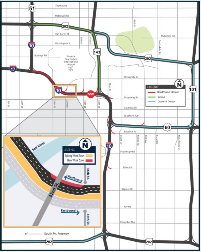 Plan for weekend full closure of westbound Interstate 10 from State ...