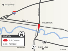 Project map of SR 77 closure