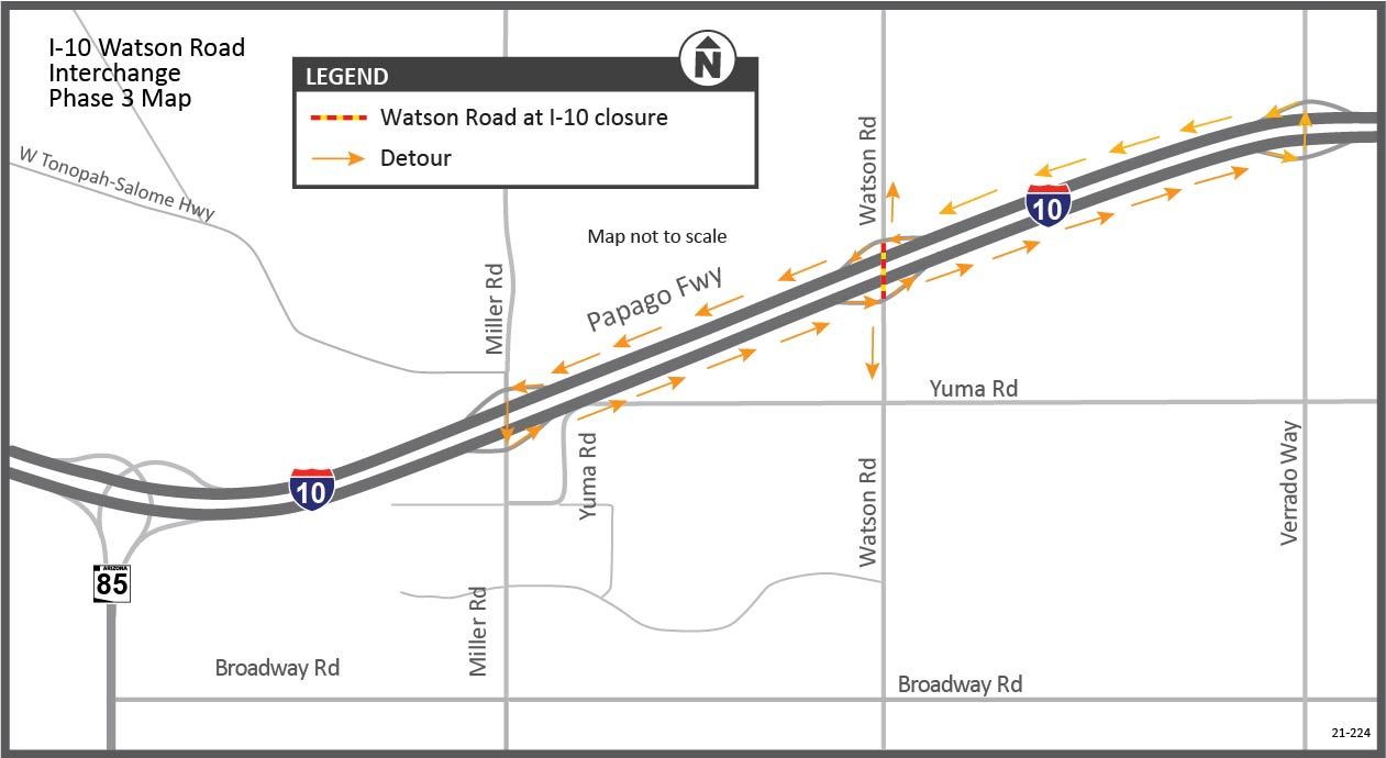 Watson Road under I-10 bridge in Buckeye to close March 20