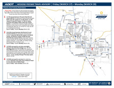 Weekend travel advisory (March 17-20) - Phoenix area